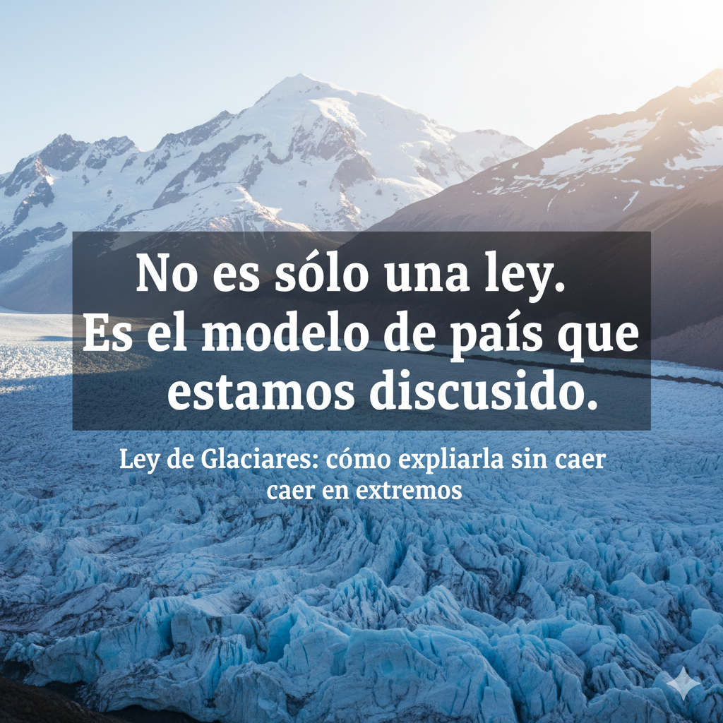 Ley de Glaciares: el problema no es la ley, es lo que ya no podemos decir